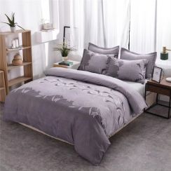 Simple Solid Colour Printed Bedding 3 Piece Set