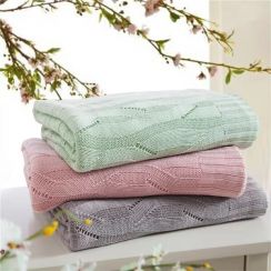 4 Pcs Bamboo Fiber Knitted Blanket